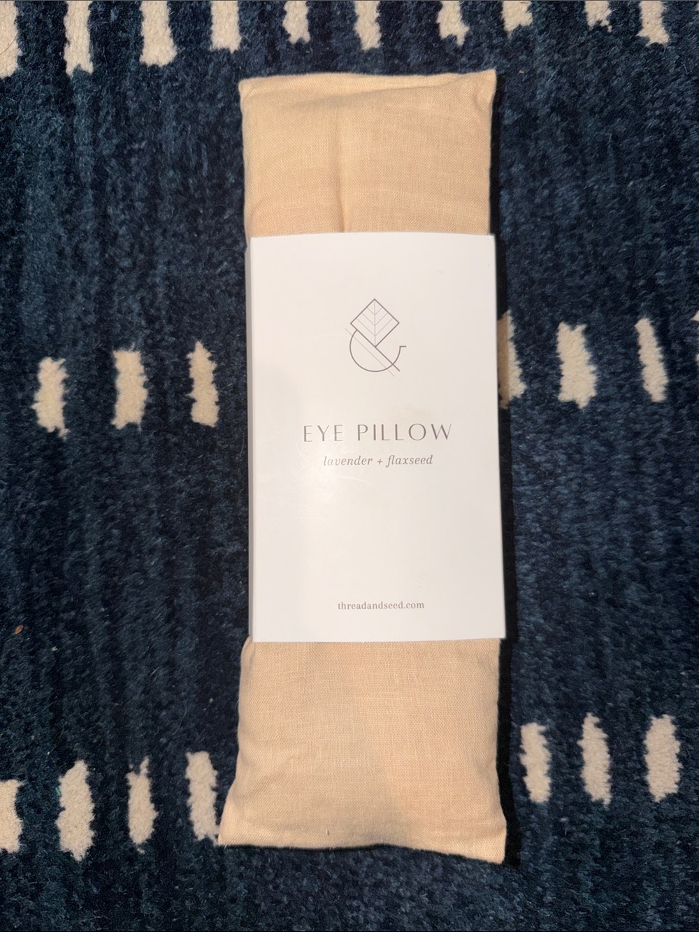 Thread & Seed Lavender + Flaxseed Eye Pillow — Beige